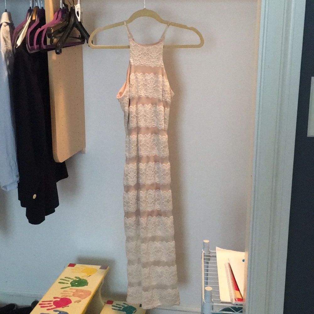 Nude lace dress